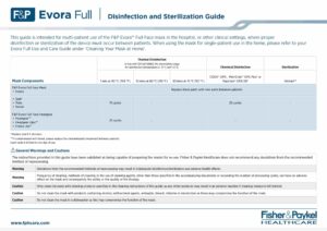 Evora Full Disinfection & Sterilisation Guide