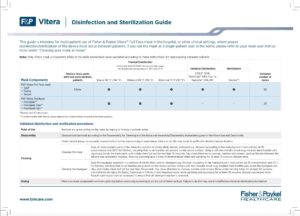 F&P Vitera Disinfection and Sterilization Guide